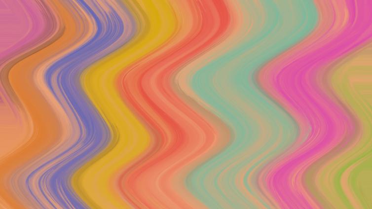 Colorful painted zig zag lines 